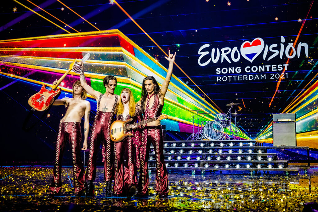 Ahoy Rotterdam, Nederländerna - 22 maj 2021 - Eurovision Song Contest - På scen Maneskin