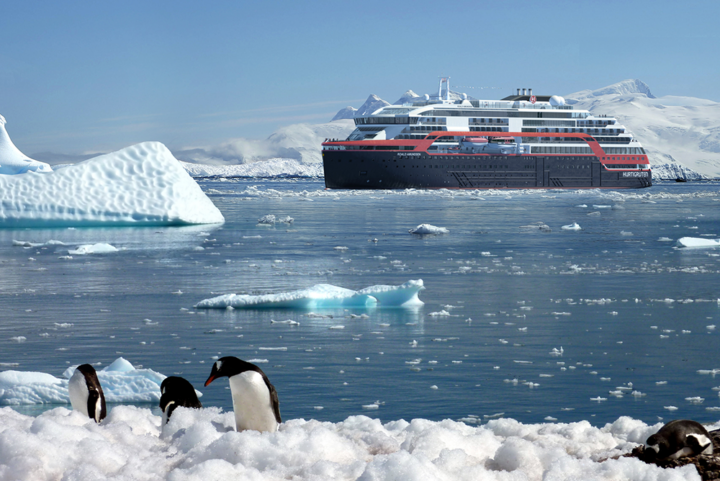 MS Fridtjof Nansen på antarktis, pinviner