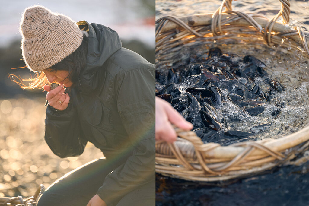 diptyk: Anika Madsen och musslor ur havet