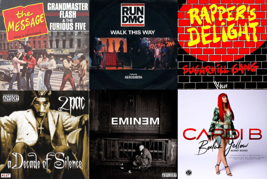 Skivomslag diverse hip-hop artister