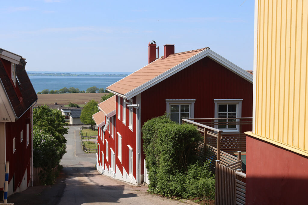 Hus i Gränna, Vättern i bakgrund