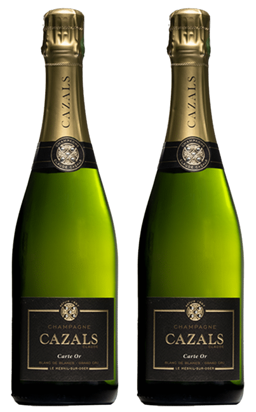 två champagneflaskor