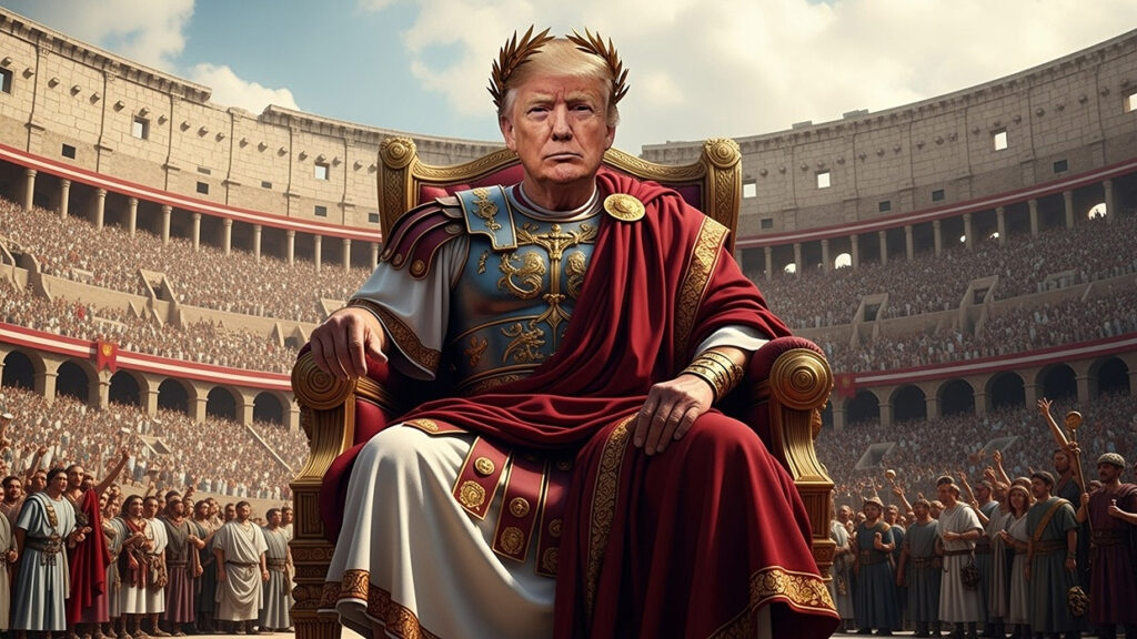 illustrerade bild: Trump som julius ceasar