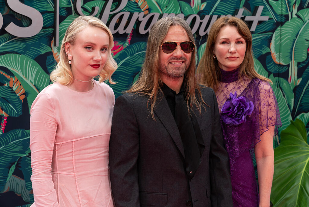 Max Martin tillsammans med sin fru Jenny Pettersson och dotter Doris Sandberg. 