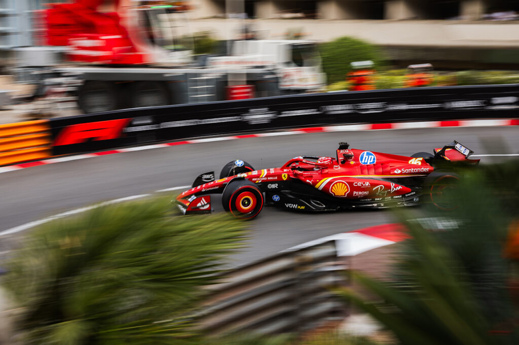 Charles Leclerc från Monaco och Scuderia Ferrari under Formel 1 Monaco Grand Prix