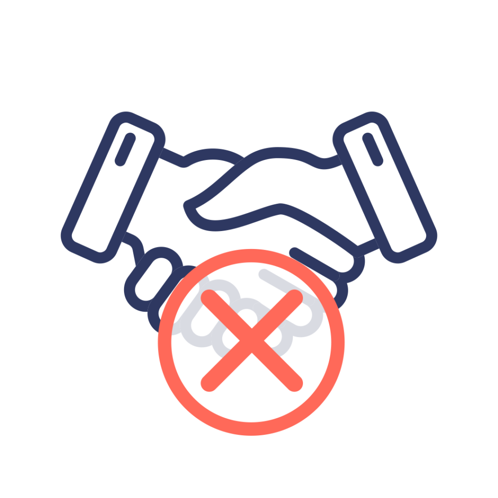 inte förtroende ikon