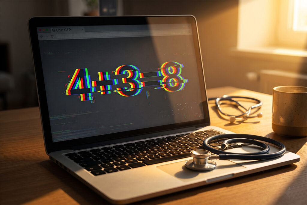en data skärm som visar 4+3=8