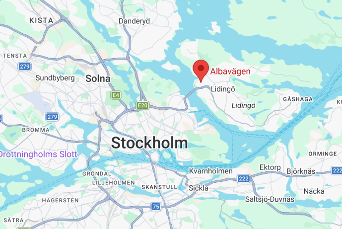 Google kartvy Albavägen